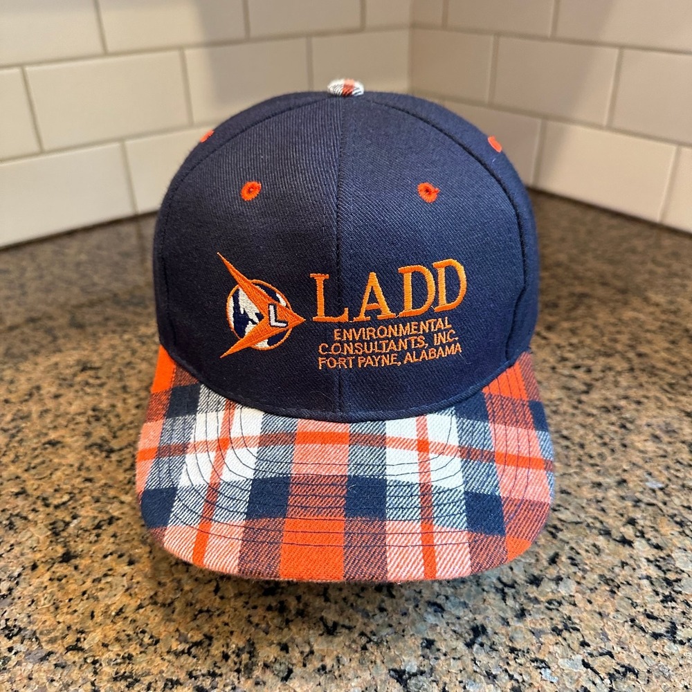 Vtg 90s Plaid LADD Environmental Fort Wayne Alabama Plaid OTTO Snapback Hat